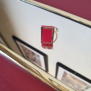 French Connection Red Rectangle Ring